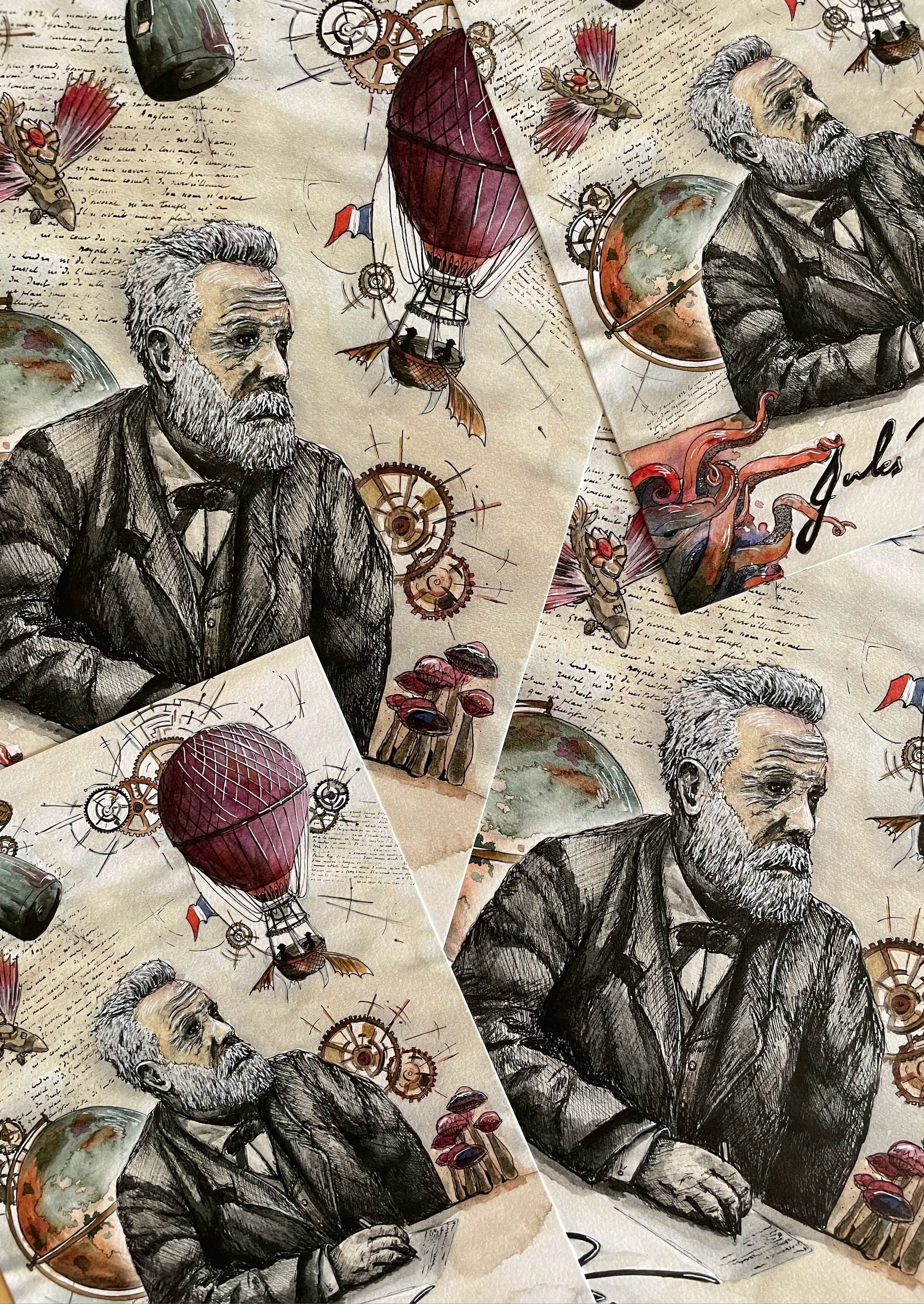 Affiches de Jules Verne - Atelier Patria