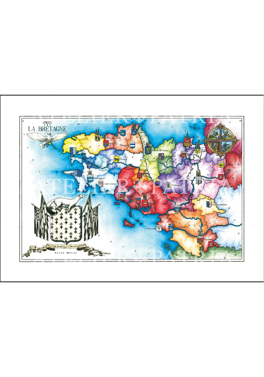 CARTE DE LA BRETAGNE