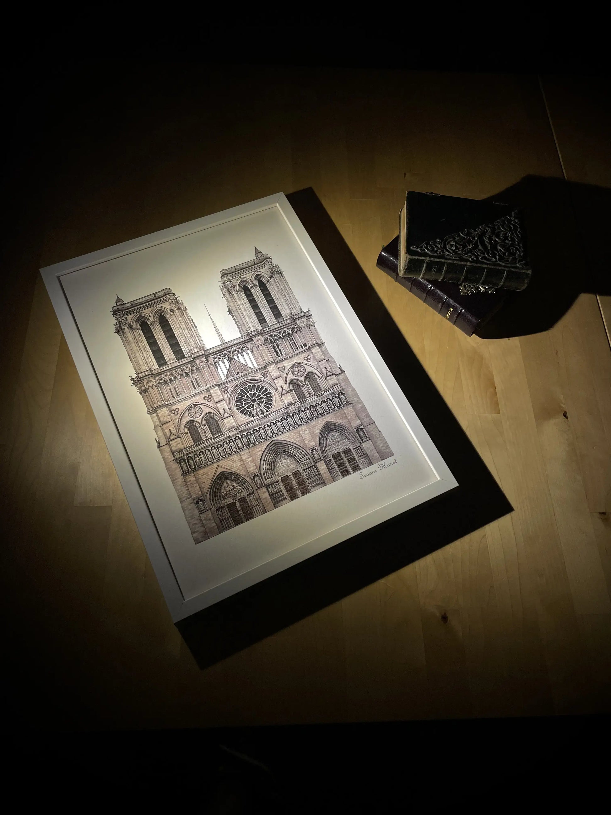 Tableau blanc cathédrale Notre-Dame de Paris - Atelier Patria