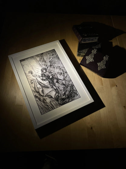 Tableau blanc Archange Saint Michel - Atelier Patria