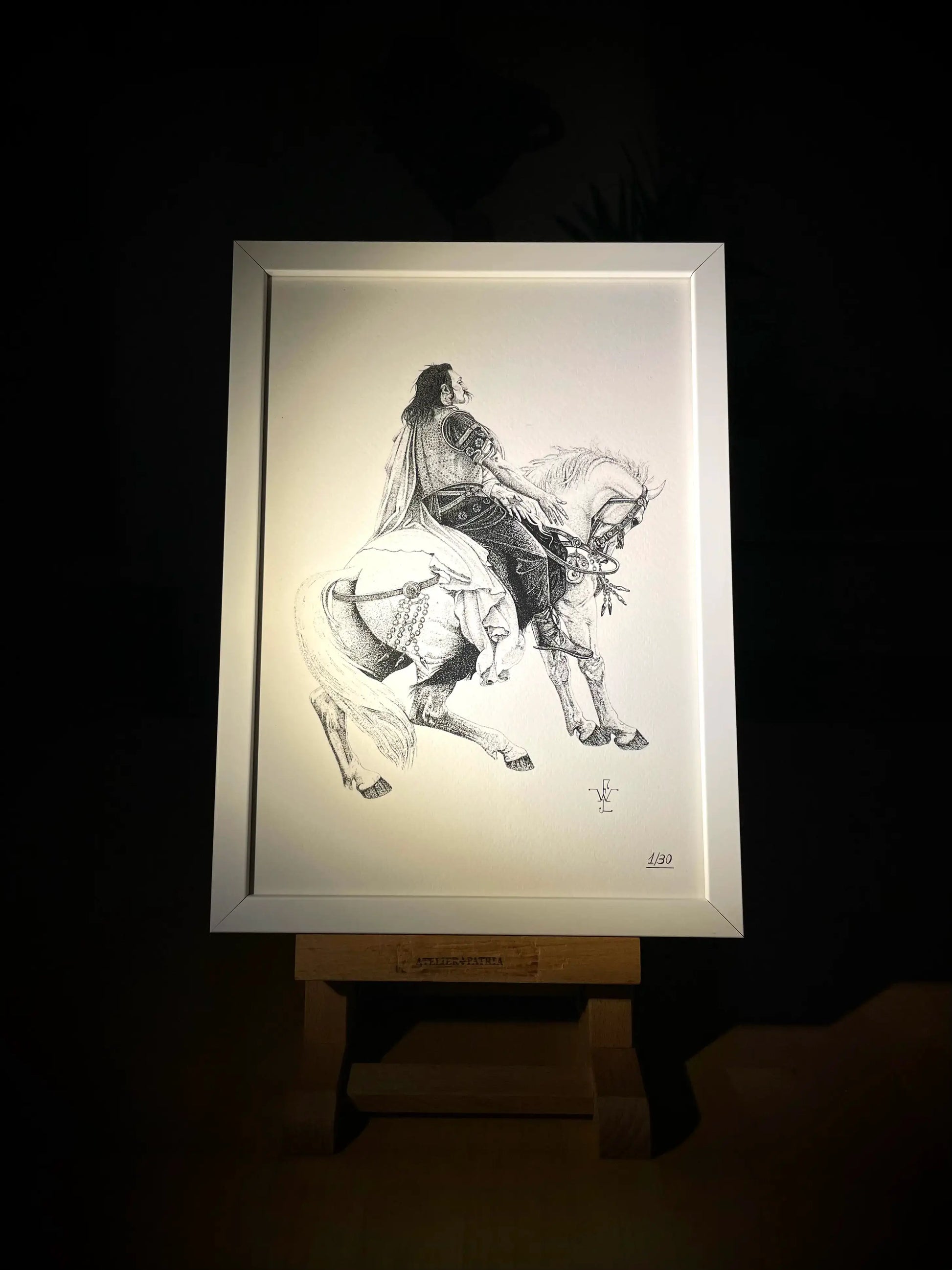 Tableau blanc Vercingétorix devant César - Atelier Patria