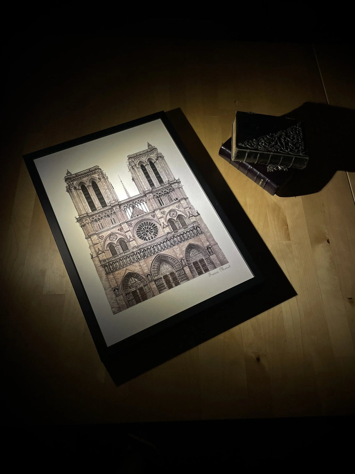 Tableau noir cathédrale Notre-Dame de Paris - Atelier Patria