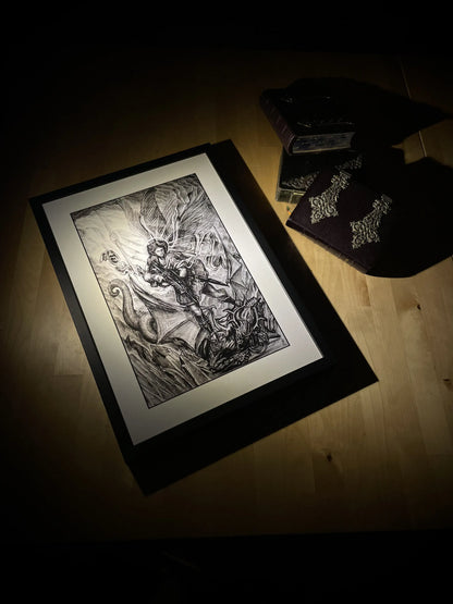 Tableau noir Archange Saint Michel - Atelier Patria